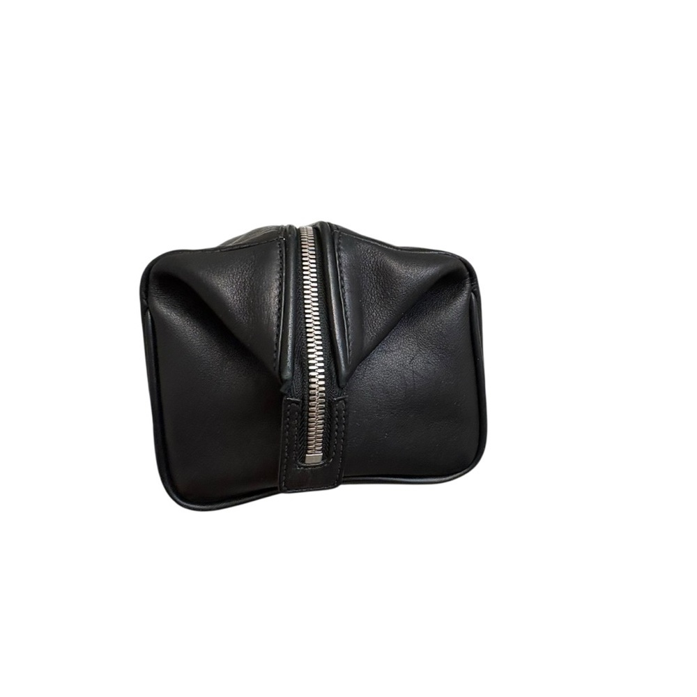 Coach F05406 large black leather unisex toiletry cosmetic bag - Picture 7 of 11